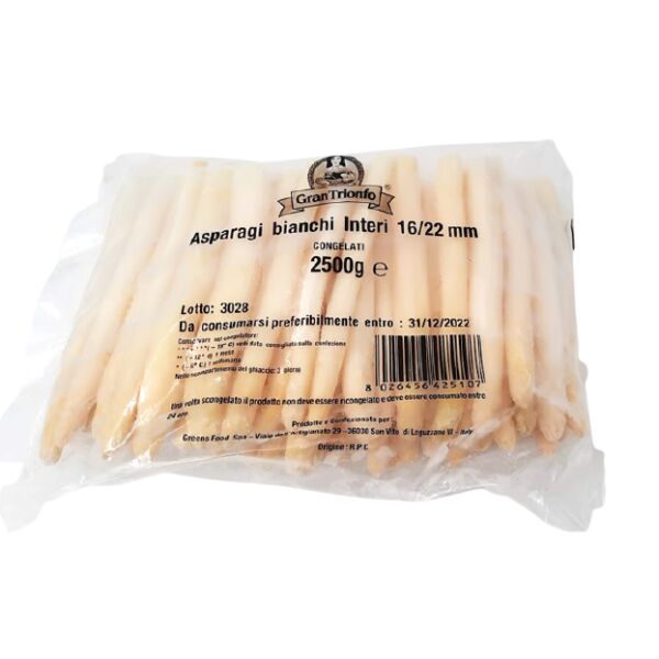 Spargel weiss gefr. (gewaschen,geschaelt,blanchiert) 2,5kgx4