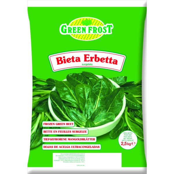 Bieta a cubetti Erbetta Greenfrost 2,5kg x 4 bieta foglie 0238