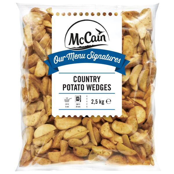 Wedges Mc Cain Country Potato m.Kraeuter 2,5kg x 4 (m. Schale) (P.63) cod.10697