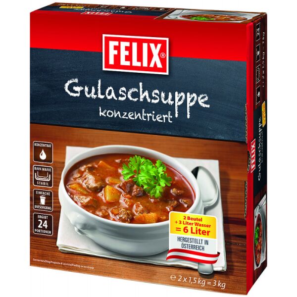 Suppe Gulasch FELIX  Beutel 2,5kgx2=1Kt ca.20Porz. cod.83446 (L=13, P=78)