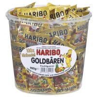 HARIBO MINI Goldbaeren 1 Kuebel =10g x 100 Beutel 