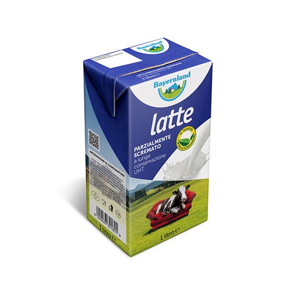 Latte UHT parz.screm. Bayernland (1,5% grassi) 1lt x 12 