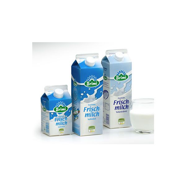 Milch frisch Bergbauern Vollmilch 3,5% Heumilch 1lt x 10 BRIMI Suedtirol cod.710