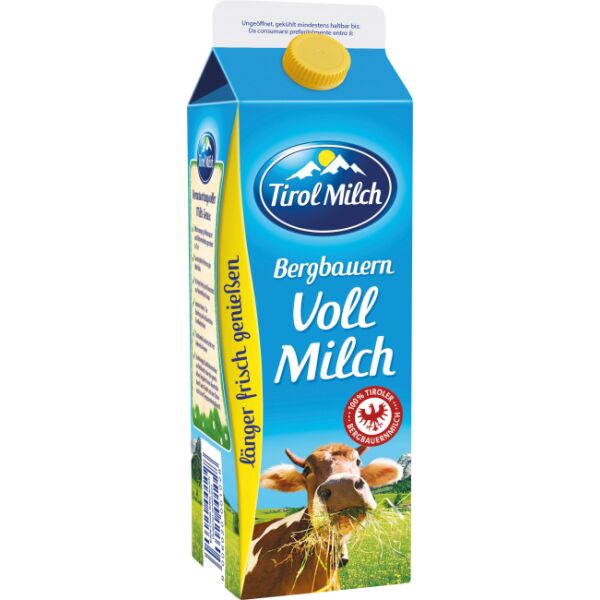 Milch Frisch ESL Tirolmilch laenger haltbar Vollmilch 3,5% 12 x 1lt cod.11127