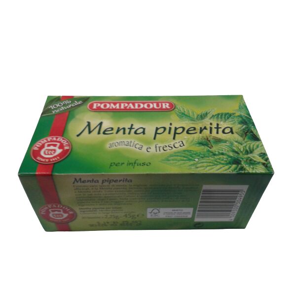 Tè alla Menta Piperita 20Filtri x 12 Pompadour (Senza Glutine)
