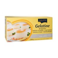 Gelatine Blaetter SILVER 1kg Gelita (400 Blaetter) x25...