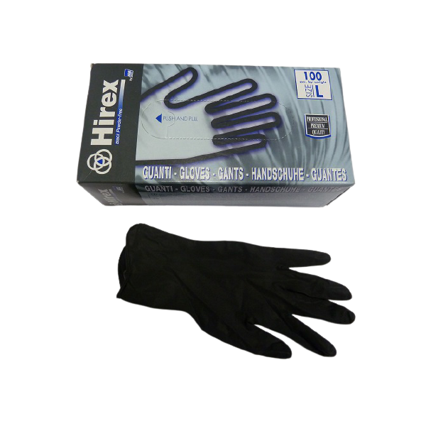 Handschuhe WALKING schwarz M 8-8,5 Lattex 100St x 10 Einweg