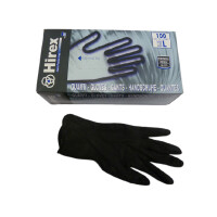 Handschuhe HIREX Lattex schwarz M 7-7,5 100St x 10 Einweg...