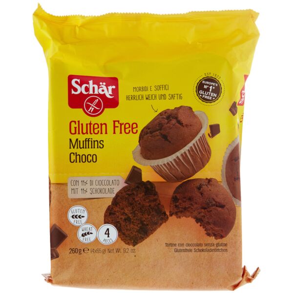 Muffins Schoko glutenfrei 60gr x 4 = 240gr x 4