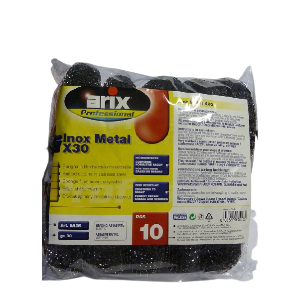 INOX Metal X30 ARIX acciaio inox 10pz =1pz x12 Art.5526