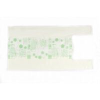 Borse shopper biocomp.Mater BI bianco 27+8+8x50cm 8g...