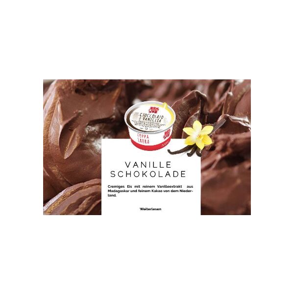 Gelati ERIKA Coppa Laura MIDI Vaniglia/Cioccolato 80gr x 21 cod.343