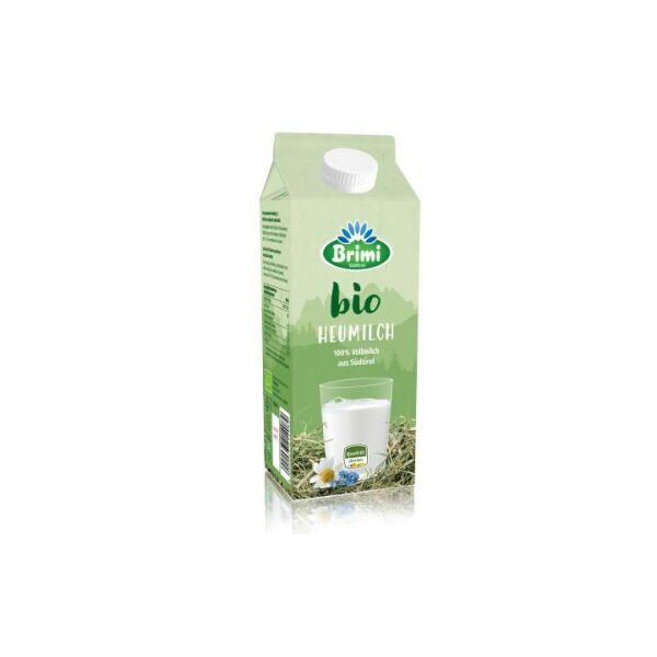 Milch frisch Bergbauern teilentrahmt 1,5% Heumilch 1l x 6 BRIMI Suedtirol cod: 715