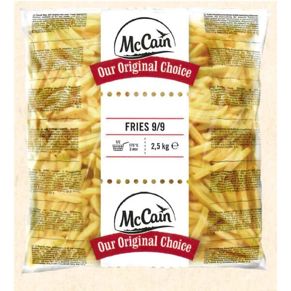 Pommesfrites Fries 9/9 McCain ORIGINAL 3/8" 2,5kg x 5 (x63=787,5)cod.101100