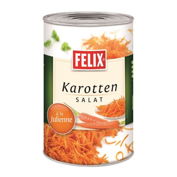 Karottensalat FELIX 5/1x3 Julienne glutenfrei, laktosefrei cod.80585 (L=35, P=175)
