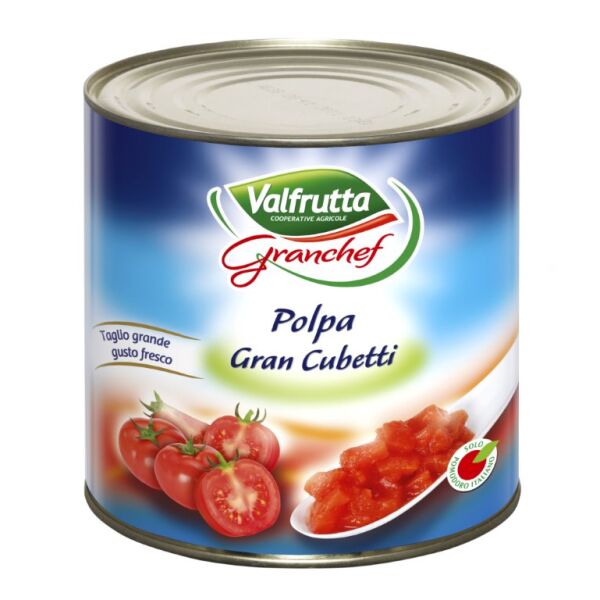 Pelati POLPA GRANCHEF 3/1x3 gran cubetti salsa densa (297)cod.27430