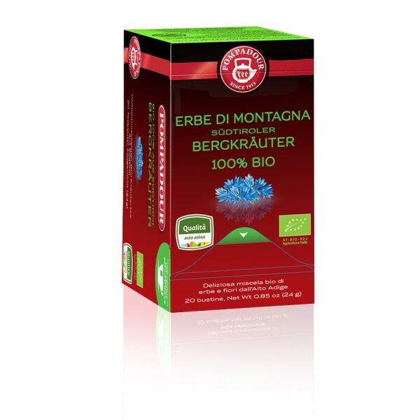 Tee Suedtiroler Bergkraeuter ALPINE HERBS PREMIUM BIO Pompadour 20 Filter x 10 cod.53098