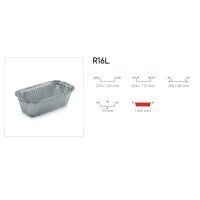 Behaelter Alu R16L 1520ml 100Stx8 234mmx115m (tief 70mm)...