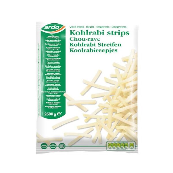 Kohlrabi Streifen Julienne(8x8mm) ARDO 2,5kg x 4 cod. 10001956