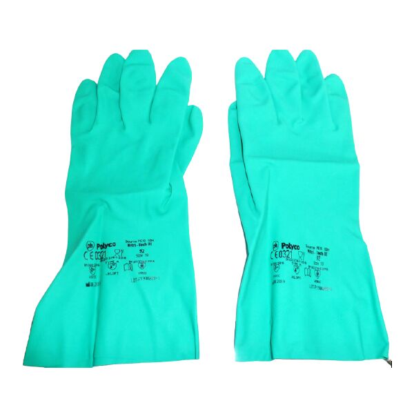 Handschuhe NITRI-TECH III Gruen Nitrile Polyco Gr.10 (XL) 12 Paare/Sa (waschen/putzen) (COVID)
