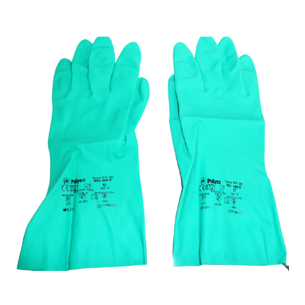 Handschuhe NITRI-TECH III Gruen Nitrile Polyco Gr.10 (XL) 12 Paare/Sa (waschen/putzen)