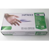 Handschuhe VINYL REFLEXX36 cremeweiss M 7-7,5 100St x 10...