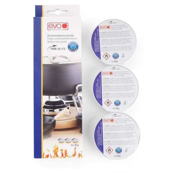 Brennpaste FIREBLITZ 80gr x 3 (Portionsdosen) EVA x 12 (Brenndauer 45 Min) cod.070396