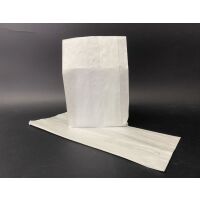 Falten Saecke Papier weiÃŸ fuer Lunchpaket...