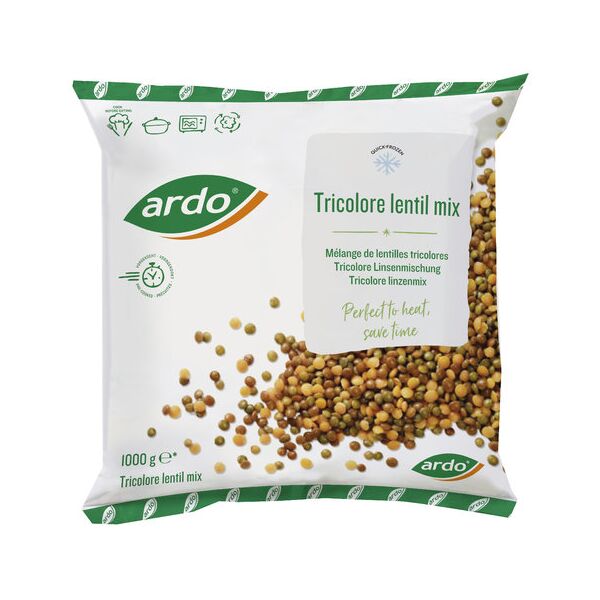 Lenticchie surgelate TRICOLORE Mix (verde, marrone, rosso) 1kgx10 ARDO cod.100268510