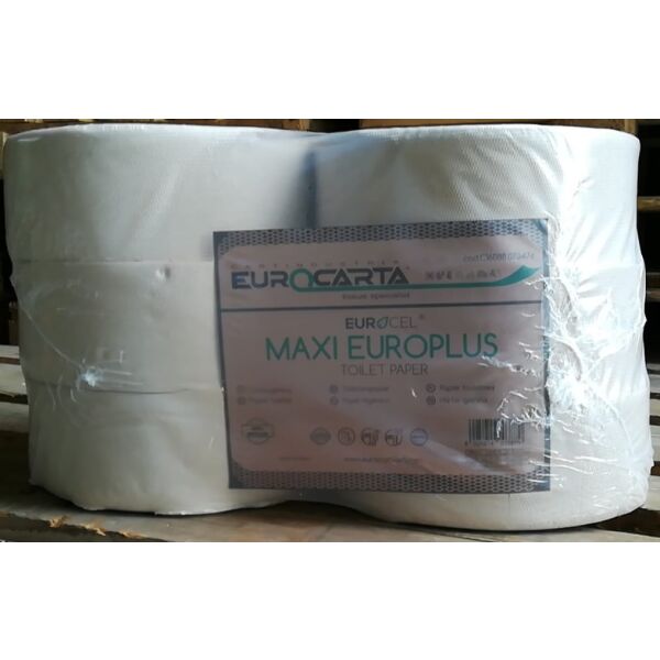 Toilettenp (ECO) 100% recyclt MAXI EUROPLUS (JUMBO) 2fach 6St cod.16701
