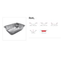 Behaelter Alu R64L 2000ml ohne Deckel 100Stx6 260mmx190mm...