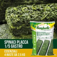 Spinaci foglie plastra BONDUELLE (3x833gr) 2,5kg x 4...