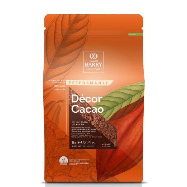 Cacao polvere DECOR CACAO BARRY 1kg x 6 (non solubile) cod. DCP-20DECOR-E0-89B