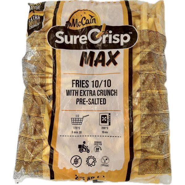 Pommesfrites SURECRISP MAX 10/10 McCain 2,5kg x 4 (x63=Pal) cod.11406