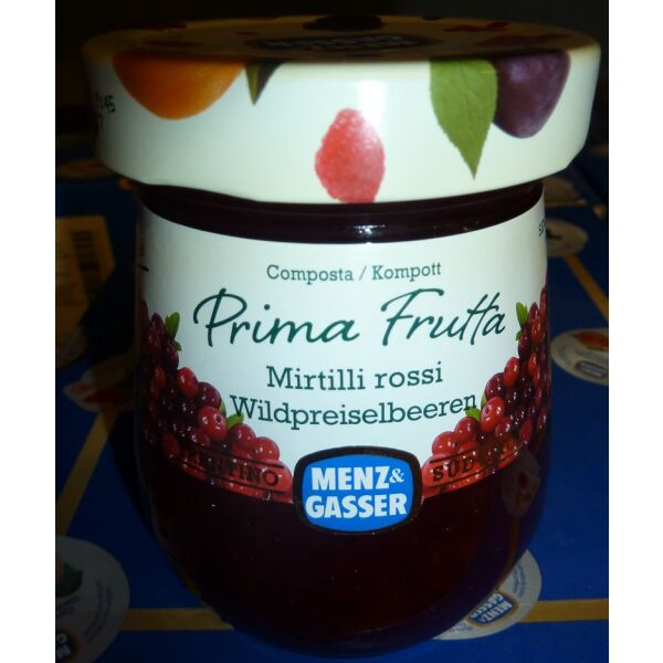 Marmel Preiselbeere 60% Menz&Gasser 300gr x 12 